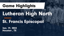 Lutheran High North  vs St. Francis Episcopal Game Highlights - Jan. 19, 2024