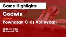 Godwin  vs Powhatan Girls Volleyball Game Highlights - Sept. 25, 2023
