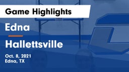 Edna  vs Hallettsville  Game Highlights - Oct. 8, 2021