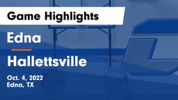 Edna  vs Hallettsville  Game Highlights - Oct. 4, 2022