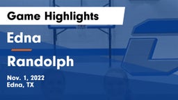 Edna  vs Randolph  Game Highlights - Nov. 1, 2022