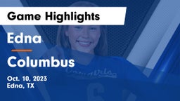 Edna  vs Columbus  Game Highlights - Oct. 10, 2023