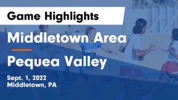 Middletown Area  vs Pequea Valley  Game Highlights - Sept. 1, 2022
