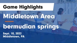Middletown Area  vs bermudian springs Game Highlights - Sept. 10, 2022