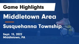 Middletown Area  vs Susquehanna Township  Game Highlights - Sept. 15, 2022