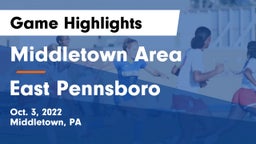 Middletown Area  vs East Pennsboro  Game Highlights - Oct. 3, 2022