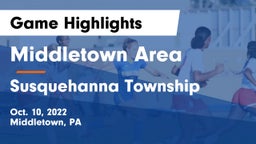 Middletown Area  vs Susquehanna Township  Game Highlights - Oct. 10, 2022