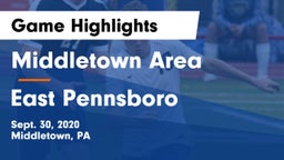 Middletown Area  vs East Pennsboro  Game Highlights - Sept. 30, 2020