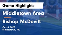 Middletown Area  vs Bishop McDevitt Game Highlights - Oct. 8, 2020