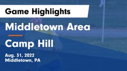 Middletown Area  vs Camp Hill  Game Highlights - Aug. 31, 2022