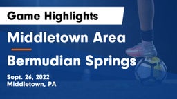 Middletown Area  vs Bermudian Springs Game Highlights - Sept. 26, 2022