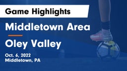 Middletown Area  vs Oley Valley Game Highlights - Oct. 6, 2022