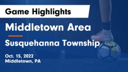 Middletown Area  vs Susquehanna Township  Game Highlights - Oct. 15, 2022