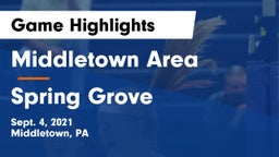 Middletown Area  vs Spring Grove Game Highlights - Sept. 4, 2021