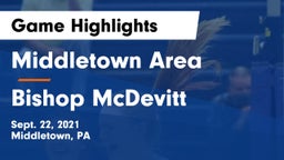 Middletown Area  vs Bishop McDevitt Game Highlights - Sept. 22, 2021
