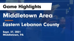 Middletown Area  vs Eastern Lebanon County  Game Highlights - Sept. 27, 2021