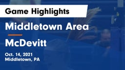 Middletown Area  vs McDevitt Game Highlights - Oct. 14, 2021