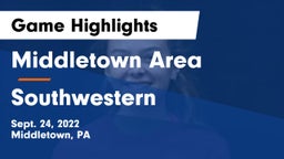Middletown Area  vs Southwestern Game Highlights - Sept. 24, 2022