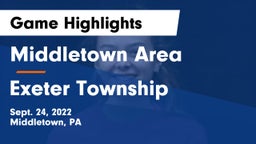 Middletown Area  vs Exeter Township  Game Highlights - Sept. 24, 2022
