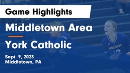 Middletown Area  vs York Catholic  Game Highlights - Sept. 9, 2023