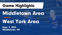 Middletown Area  vs West York Area  Game Highlights - Sept. 9, 2023