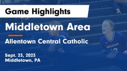 Middletown Area  vs Allentown Central Catholic  Game Highlights - Sept. 23, 2023
