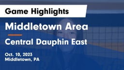 Middletown Area  vs Central Dauphin East  Game Highlights - Oct. 10, 2023
