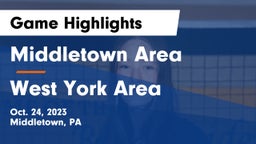 Middletown Area  vs West York Area  Game Highlights - Oct. 24, 2023