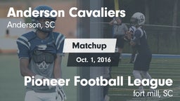 Matchup: Anderson Cavaliers vs. Pioneer Football League 2016