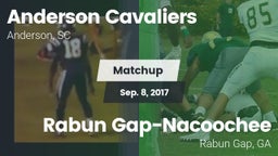 Matchup: Anderson Cavaliers vs. Rabun Gap-Nacoochee  2017