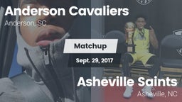 Matchup: Anderson Cavaliers vs. Asheville Saints 2017