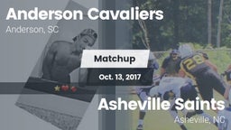 Matchup: Anderson Cavaliers vs. Asheville Saints 2017