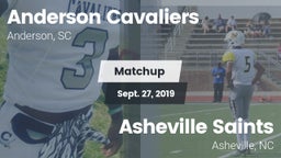 Matchup: Anderson Cavaliers vs. Asheville Saints 2019
