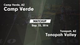 Matchup: Camp Verde vs. Tonopah Valley  2016