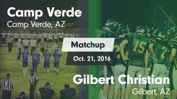 Matchup: Camp Verde vs. Gilbert Christian  2016