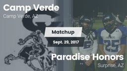 Matchup: Camp Verde vs. Paradise Honors  2017