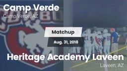 Matchup: Camp Verde vs. Heritage Academy Laveen 2018