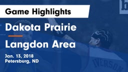 Dakota Prairie  vs Langdon Area Game Highlights - Jan. 13, 2018