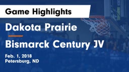 Dakota Prairie  vs Bismarck Century JV Game Highlights - Feb. 1, 2018