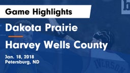 Dakota Prairie  vs Harvey Wells County Game Highlights - Jan. 18, 2018
