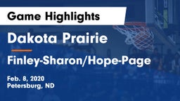 Dakota Prairie  vs Finley-Sharon/Hope-Page  Game Highlights - Feb. 8, 2020