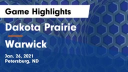 Dakota Prairie  vs Warwick Game Highlights - Jan. 26, 2021