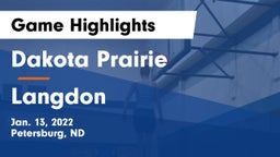 Dakota Prairie  vs Langdon Game Highlights - Jan. 13, 2022