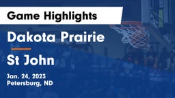 Dakota Prairie  vs St John Game Highlights - Jan. 24, 2023