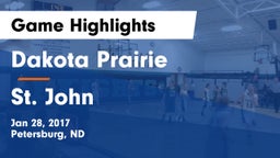Dakota Prairie  vs St. John Game Highlights - Jan 28, 2017