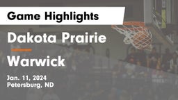 Dakota Prairie   vs Warwick  Game Highlights - Jan. 11, 2024