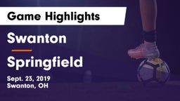 Swanton  vs Springfield  Game Highlights - Sept. 23, 2019