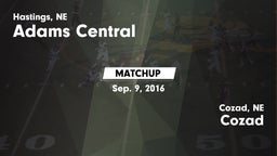 Matchup: Adams Central High vs. Cozad  2016