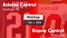 Matchup: Adams Central High vs. Boone Central  2016
