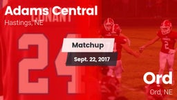 Matchup: Adams Central High vs. Ord  2017
